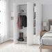 Armario 3 Puertas 4 Estantes en Madera Nobilitada 116 Armario 3 Puertas 4 Estantes en Madera Nobilitada 116 Blanco