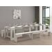 Conjunto Mesa y Sillas 12 Plazas en Madera Nobilitada 66 Conjunto Mesa y Sillas 12 Plazas en Madera Nobilitada 66 Blanco
