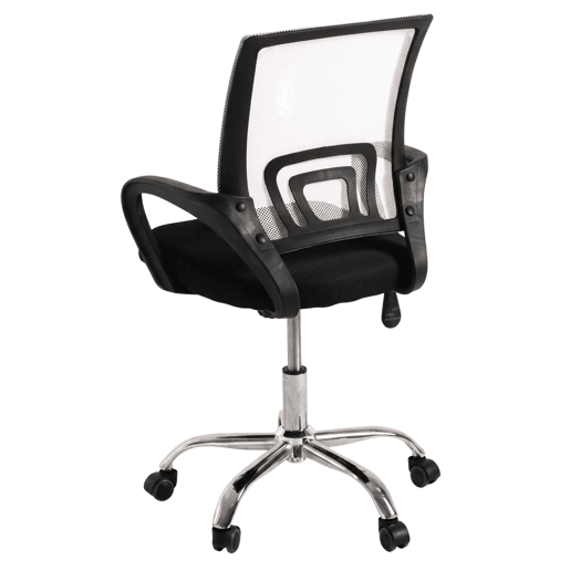 Cadeira de escritório ou mesa Vita, suporte lombar, tela respirável, apoios de braço, preto e branco. Cadeira de escritório ou mesa Vita, suporte lombar, tela respirável, apoios de braço, preto e branco.
