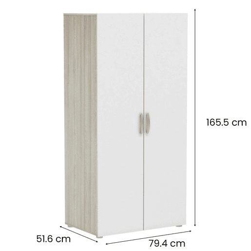Guarda-roupa 2 Portas Cabideiro em Madeira Nobilitada