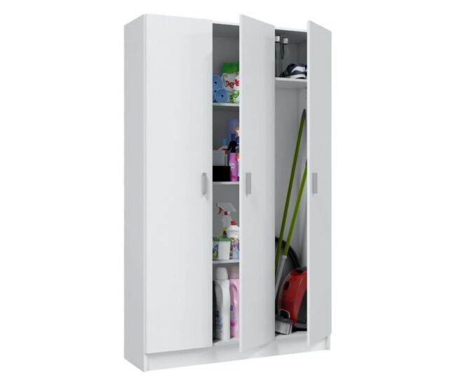 Armario multiusos grande 4 estantes en madera nobilitada