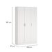 Armario Multiusos Grande 4 Estantes en Madera Nobilitada 109 Armario Multiusos Grande 4 Estantes en Madera Nobilitada 109 Blanco