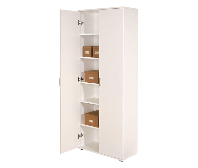 Armario Multiuso 2 Puertas 5 Estantes en Madera Nobilitada