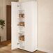 Armario Multiuso 2 Puertas 5 Estantes en Madera Nobilitada 70 Armario Multiuso 2 Puertas 5 Estantes en Madera Nobilitada 70 Blanco