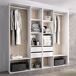 Armario Grande con 4 Cajones de Madera Nobilitada Armario Grande con 4 Cajones de Madera Nobilitada Blanco