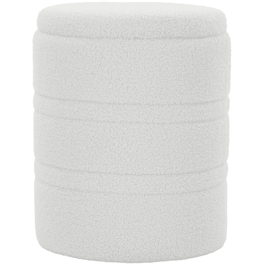 HOMCOM Puff de Arrumação Redondo, Banco de Arrumação 33 L, Ø36,5x46,5 cm, Revestido em Borreguito, Baú de Arrumação com Tampa, Suporta 120 kg, Banco para Sala, Quarto ou Entrada, Branco HOMCOM Puff de Arrumação Redondo, Banco de Arrumação 33 L, Ø36,5x46,5 cm, Revestido em Borreguito, Baú de Arrumação com Tampa, Suporta 120 kg, Banco para Sala, Quarto ou Entrada, Branco