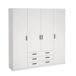 Armario Grande de 9 Estantes en Madera Laminada 196 Armario Grande de 9 Estantes en Madera Laminada 196 Blanco