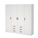 Armario Grande de 9 Estantes en Madera Laminada 196 Armario Grande de 9 Estantes en Madera Laminada 196 Blanco
