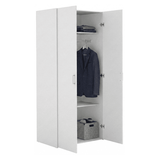 Guarda-Roupa 2 Portas com Cabideiro em Madeira Nobilitada Guarda-Roupa 2 Portas com Cabideiro em Madeira Nobilitada