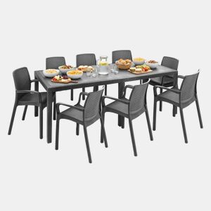 Conjunto de Jardim 8 Lugares em Plástico
