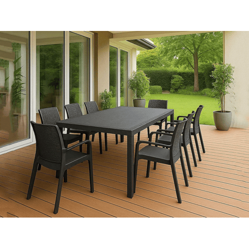 Conjunto de Jardim 8 Lugares em Plástico