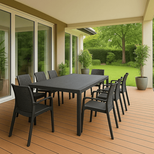 Conjunto de Jardim 8 Lugares em Plástico