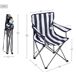 Aktive- Pack 2 sillas camping asiento medio Aktive- Pack 2 sillas camping asiento medio Blanco/ Azul