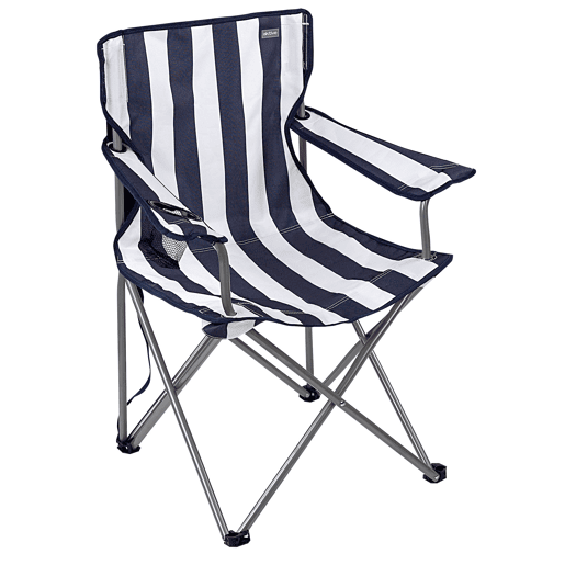Aktive Conjunto de 2 cadeiras altas de camping listradas, 45x47x82 cm Aktive Conjunto de 2 cadeiras altas de camping listradas, 45x47x82 cm