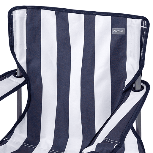 Aktive Conjunto de 2 cadeiras altas de camping listradas, 45x47x82 cm Aktive Conjunto de 2 cadeiras altas de camping listradas, 45x47x82 cm