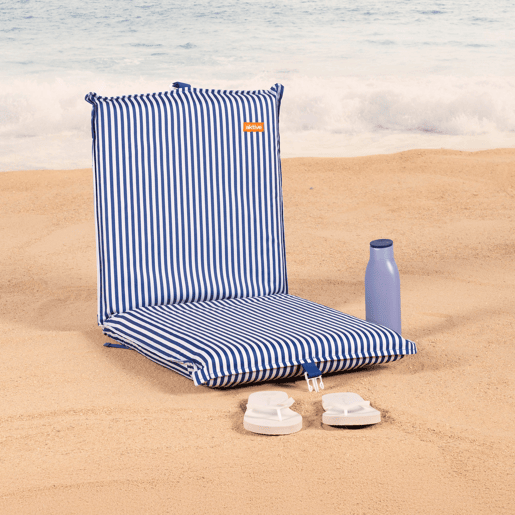 Aktive Cadeira de praia dobrável 40x48x56 cm com listras náuticas