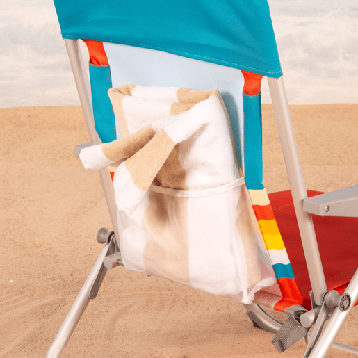 Aktive Cadeira de praia multifuncional 50x60x85 cm multicolorida com bolsos Aktive Cadeira de praia multifuncional 50x60x85 cm multicolorida com bolsos