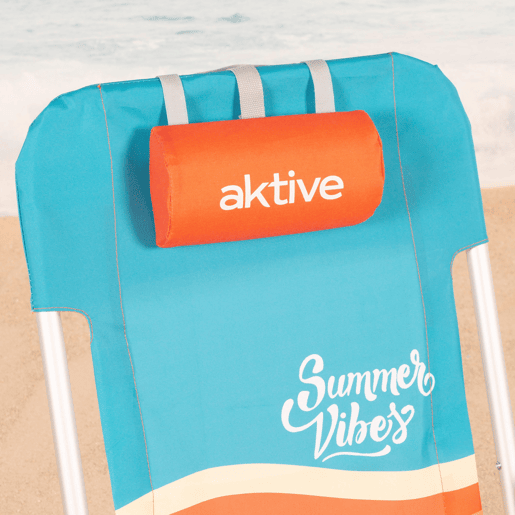 Aktive Cadeira de praia multifuncional 50x60x85 cm multicolorida com bolsos Aktive Cadeira de praia multifuncional 50x60x85 cm multicolorida com bolsos