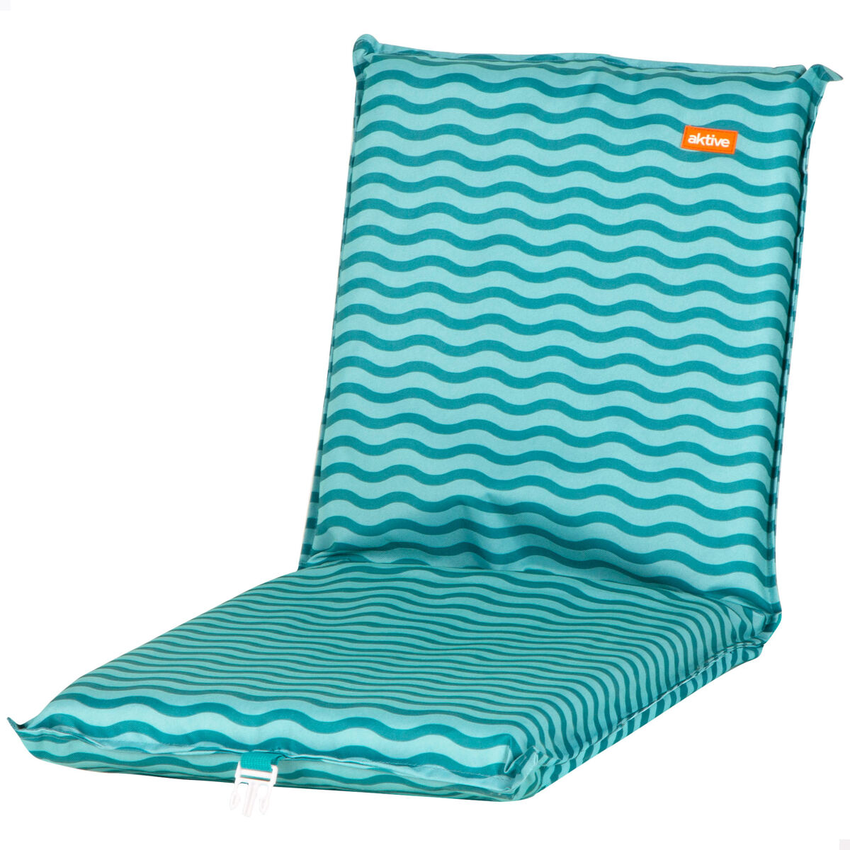 Aktive - Asiento playa plegable aluminio 4 posiciones bolsillo Turquesa