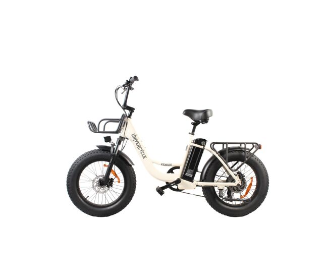 Univercycle b5 bicicletas eléctricas - motor 250w batería 48v13ah 20 pulgada neumáticos freno de disco hidráulico - blanco