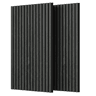 Conjunto de 2 painéis acústicos Silence, 60x120x1,8 cm, para isolamento acústico de paredes, decorativos, cinza escuro e preto.