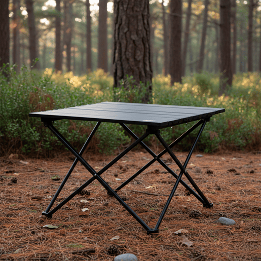Aktive Camping Mesa dobrável para camping com mecanismo anti-tombamento 43x40x31 cm