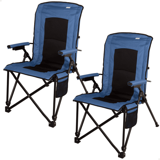 Aktive Pack 2 cadeiras altas de camping 54x80x103 cm com bolsos