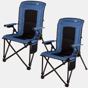 Aktive Pack 2 cadeiras altas de camping 54x80x103 cm com bolsos