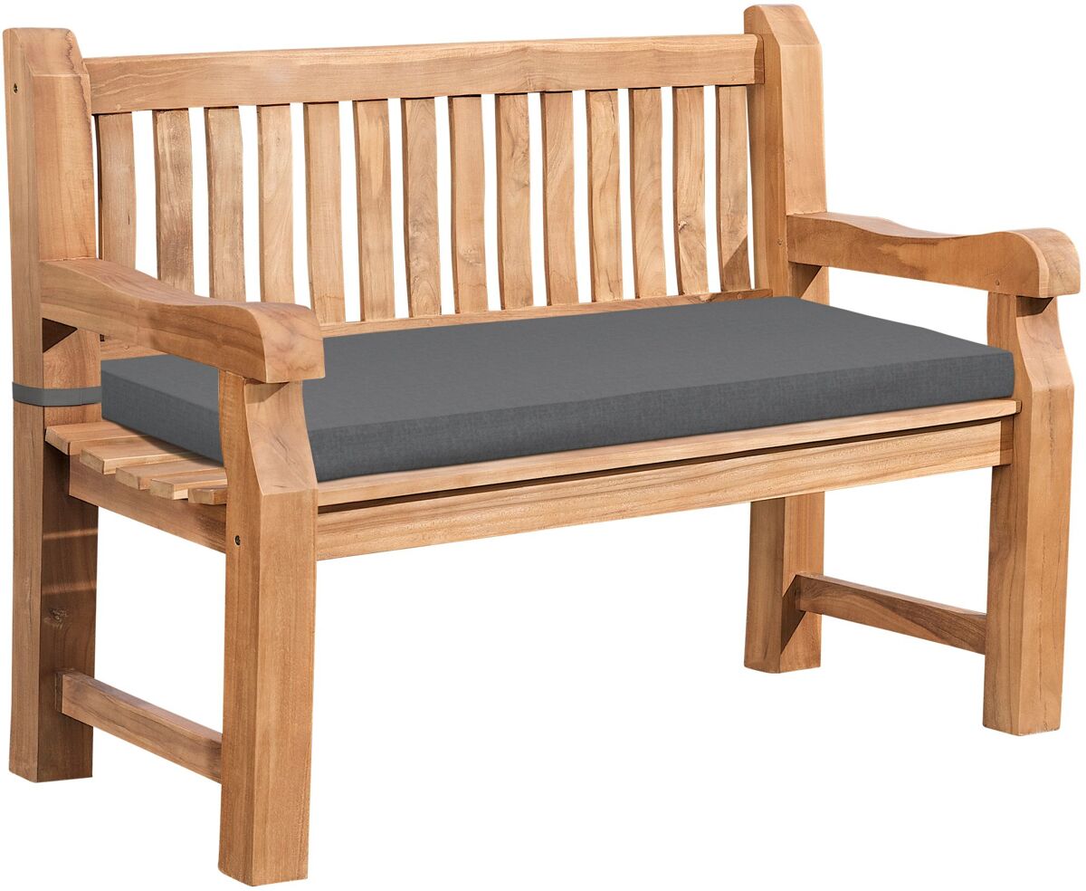 Banco de jardín - Daxon - Madera 120x61 Gris Oscuro