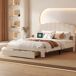 Cama terciopelo USB con cajón en pie de cama Cama terciopelo USB con cajón en pie de cama Beige