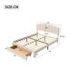 Cama terciopelo USB con cajón en pie de cama Cama terciopelo USB con cajón en pie de cama Beige