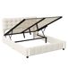 Cama con almacenamiento, luces LED y base de láminas 164x205 Cama con almacenamiento, luces LED y base de láminas 164x205 Beige