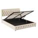 Cama metal USB LED, somier hidráulico lamas y almacenaje 165x212 Cama metal USB LED, somier hidráulico lamas y almacenaje 165x212 Beige