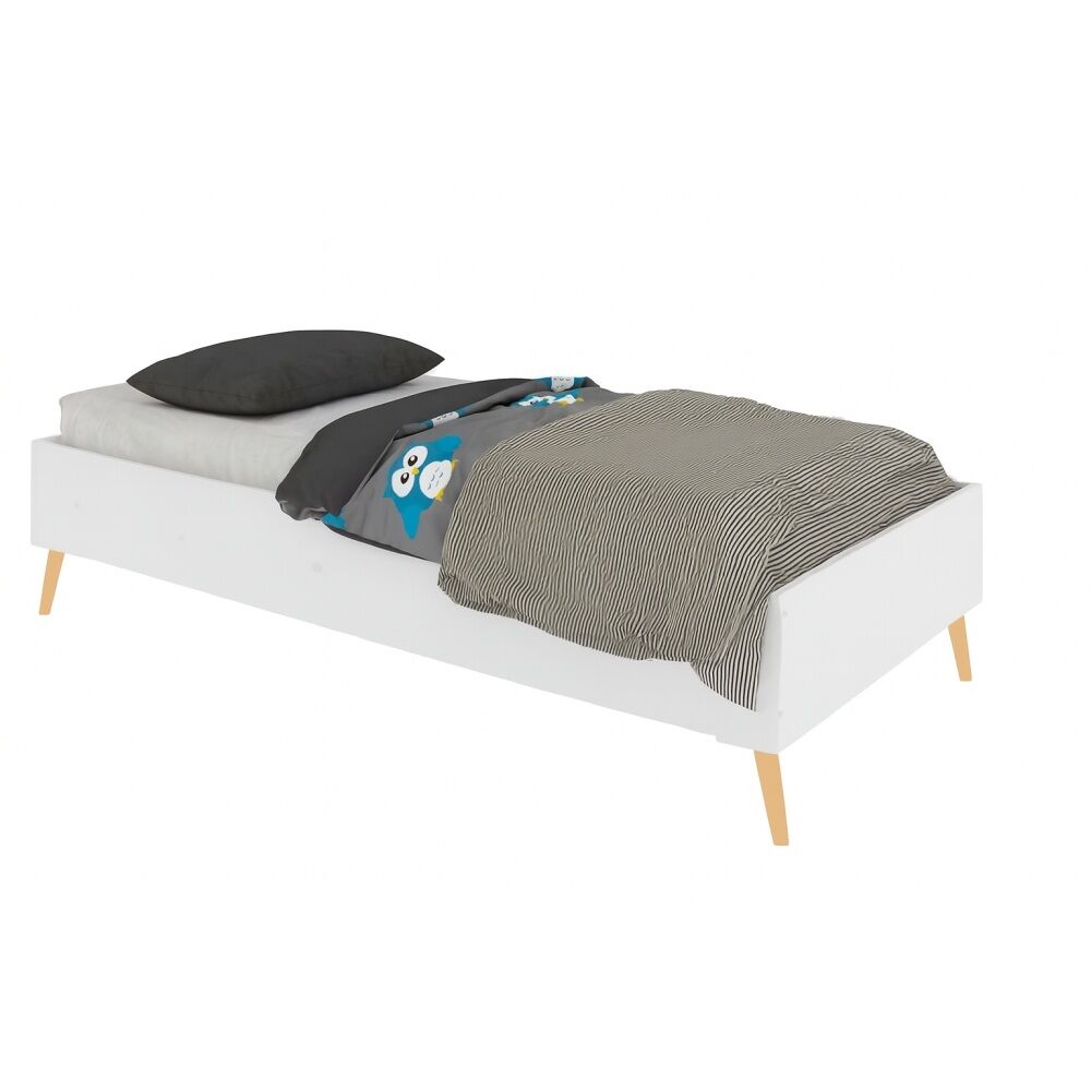 Cama infantil blanca gema, blanco , 193 x 93 x 41 cm, cama infantil blanca