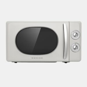 Micro-ondas Vintage 20L 700W MOVI8 Bege | 6 Modos de Cozedura, Descongelação, Temporizador 30 Min e Prato Giratório 24,5 cm
