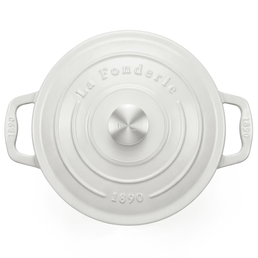 La Fonderie 1890, IENA25, Caçarola em ferro fundido, 25 cm, 4,7 L, bege, compatível com todas as fontes de calor, indução, gás, grelhador e forno. La Fonderie 1890, IENA25, Caçarola em ferro fundido, 25 cm, 4,7 L, bege, compatível com todas as fontes de calor, indução, gás, grelhador e forno.