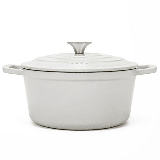 La Fonderie 1890, IENA25, Caçarola em ferro fundido, 25 cm, 4,7 L, bege, compatível com todas as fontes de calor, indução, gás, grelhador e forno. La Fonderie 1890, IENA25, Caçarola em ferro fundido, 25 cm, 4,7 L, bege, compatível com todas as fontes de calor, indução, gás, grelhador e forno.