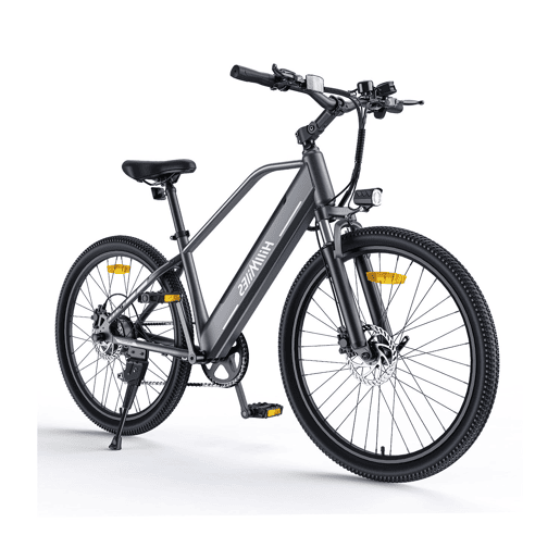 HillMiles MileTrail 1 Bicicletas eléctricas - Bateria 36V13Ah 26 Polegadas Pneus Travões hidráulicos - Cinza