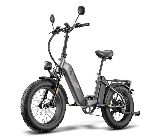 Bicicleta eléctrica fafrees ff20 polar - batería 48v13.4*2ah 20" frenos de disco hidráulicos - gris