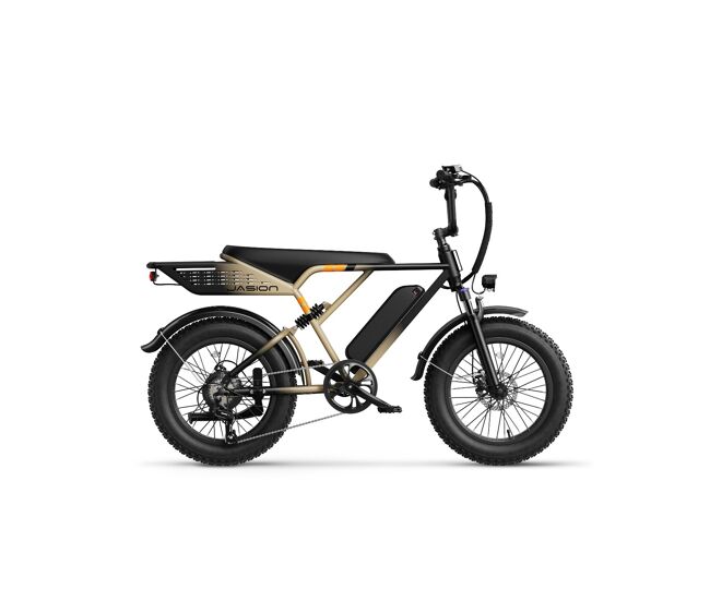 Jasion retrovolt e-bike - neumáticos de 20 pulgadas batería 48v12.5ah frenos mecánicos - caqui