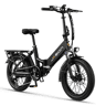 Bicicleta Elétrica JASION EB7 st - Bateria 48V10AH Pneus De 20 Polegadas Travões De Disco Mecânicos - Preto