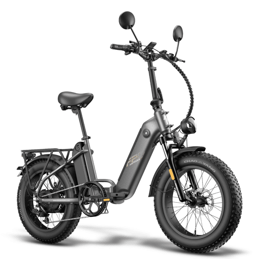 Bicicleta Elétrica FAFREES FF20 Polar - Bateria 48V12*2AH 20 Travão A Disco Hidráulico - Cinza