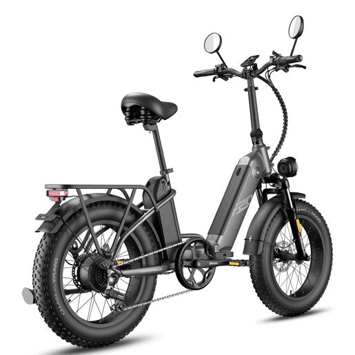 Bicicleta Elétrica FAFREES FF20 Polar - Bateria 48V12*2AH 20 Travão A Disco Hidráulico - Cinza