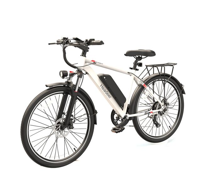Bicicleta eléctrica headeer bk1350 - batería 48v13.5ah 26" frenos de disco - blanco