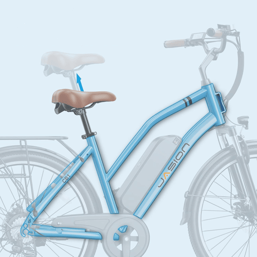 Bicicleta Elétrica JASION CB1 - 36V12.5AH Pneus De 27.5 Polegadas Travões Mecânicos - Branco Bicicleta Elétrica JASION CB1 - 36V12.5AH Pneus De 27.5 Polegadas Travões Mecânicos - Branco