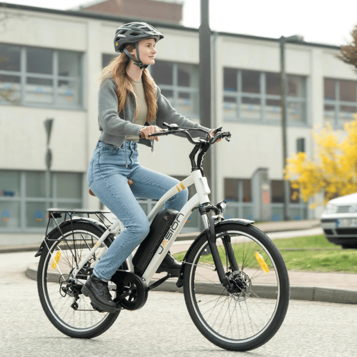 Bicicleta Elétrica JASION CB1 - 36V12.5AH Pneus De 27.5 Polegadas Travões Mecânicos - Branco Bicicleta Elétrica JASION CB1 - 36V12.5AH Pneus De 27.5 Polegadas Travões Mecânicos - Branco