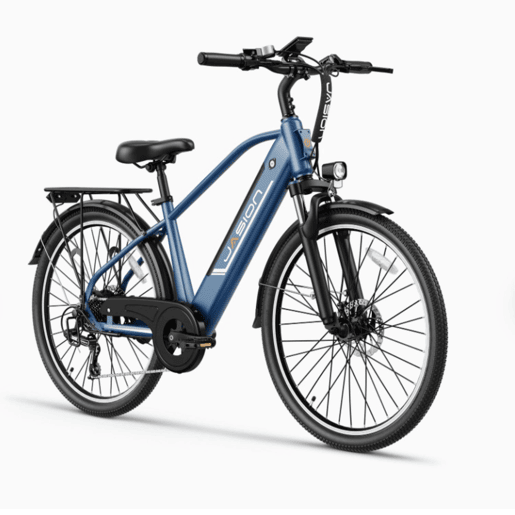 Bicicleta Elétrica JASION EB5 Roamer - Bateria 48V10AH Pneus De 26 Polegadas Travões De Disco Mecânicos - Azul