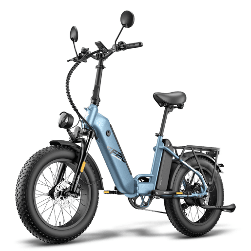 Bicicleta Elétrica FAFREES FF20 Polar - Bateria 48V12*2AH 20 Travão A Disco Hidráulico - Azul Acinzentado