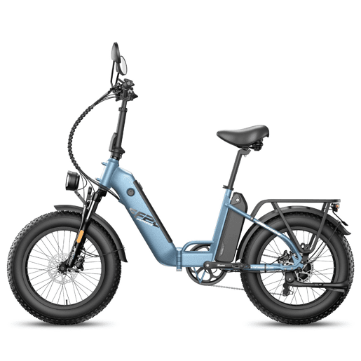 Bicicleta Elétrica FAFREES FF20 Polar - Bateria 48V12*2AH 20 Travão A Disco Hidráulico - Azul Acinzentado