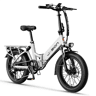 Bicicleta Elétrica JASION EB7 st - Bateria 48V10AH Pneus De 20 Polegadas Travões De Disco Mecânicos - Branco